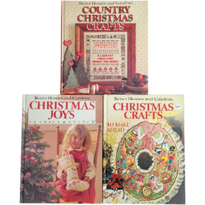 Vintage Better Homes and Gardens Christmas Craft Book Bundle 80s